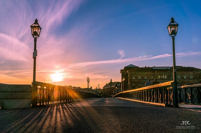 Skeppsholmsbron at Sunset, Stockholm
