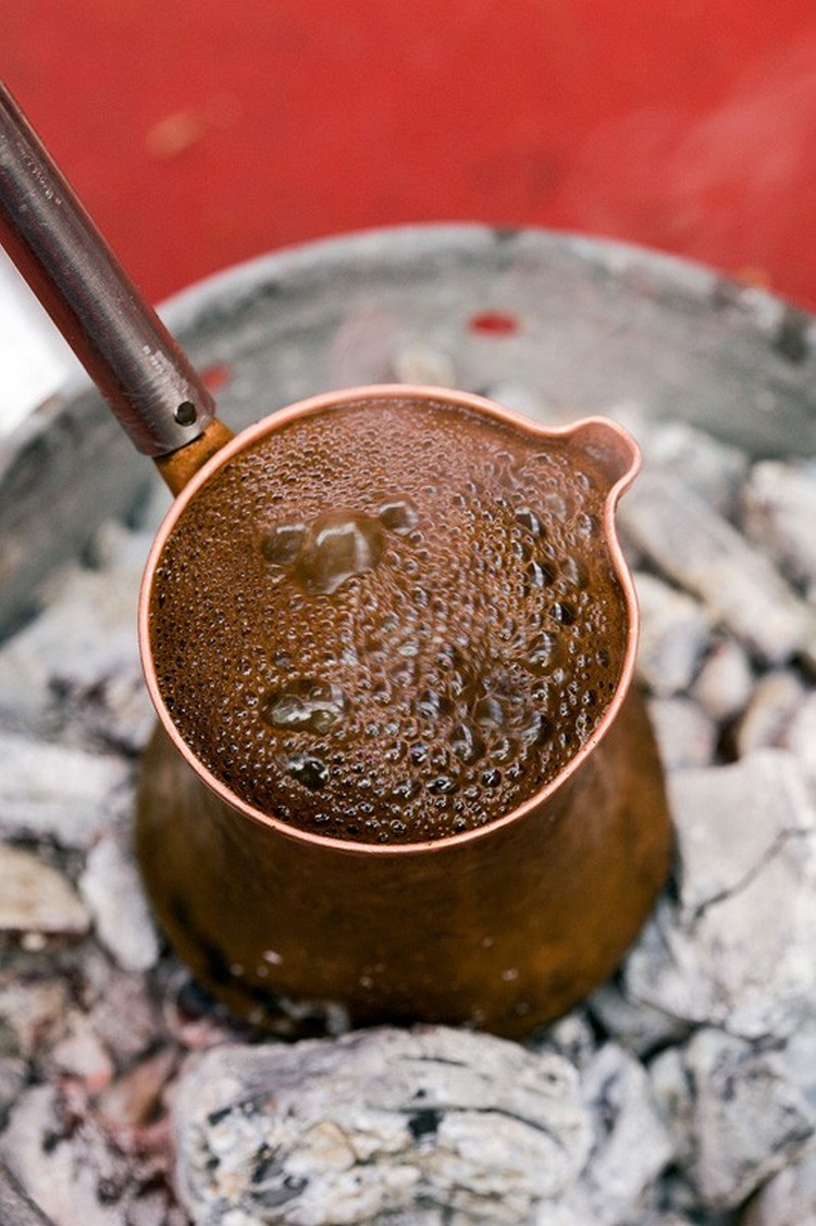 Turkish-coffee-being-brewed-in-traditional-way