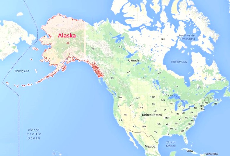 阿拉斯加，美国面积最大的州属。