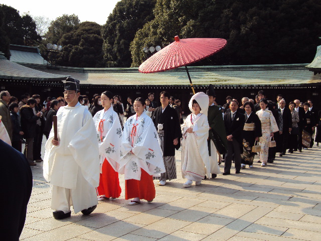 日本人神前式传统婚礼