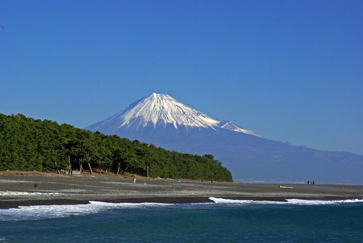 三保之松原和富士山交融出来的美景。