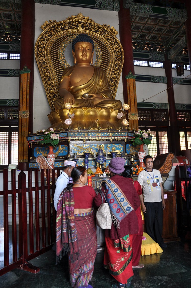 中华寺以中式格局建筑，是游客的热门访点。