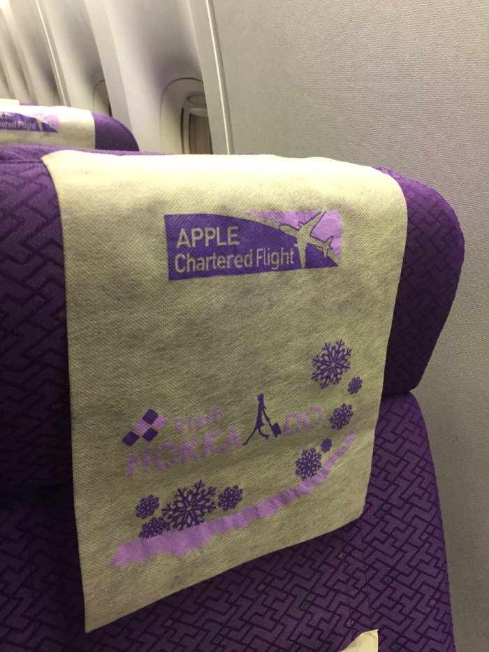 蘋果旅遊精心制作的包机头套。
